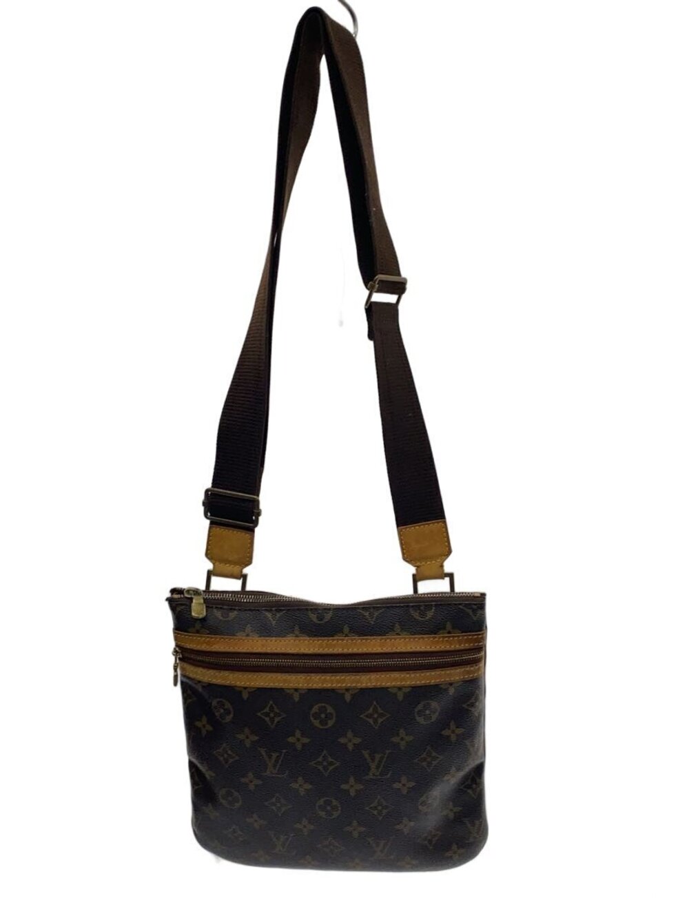 LOUIS VUITTON Pochette Bosphore Monogram Canvas Brown